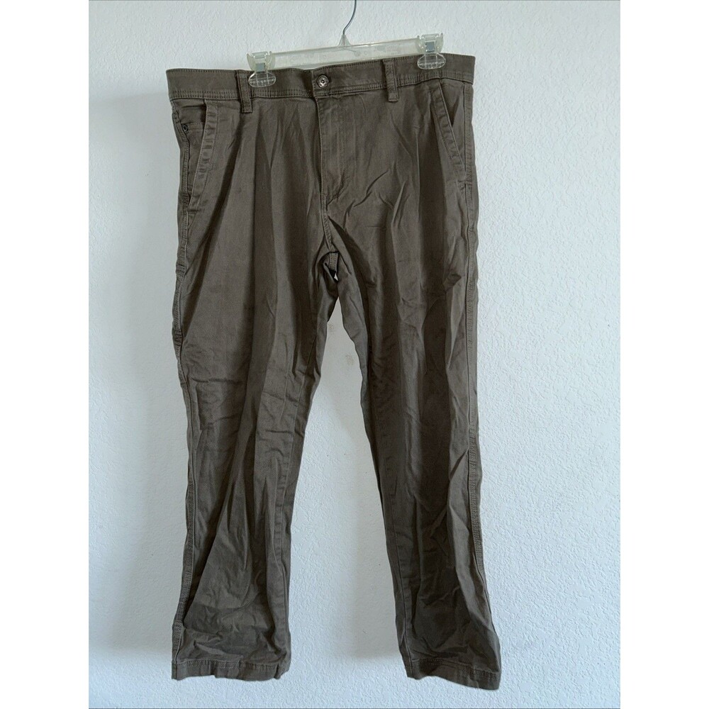 Weatherproof  Mens Pants 38x30 Green Khaki Regular Fit